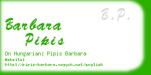 barbara pipis business card